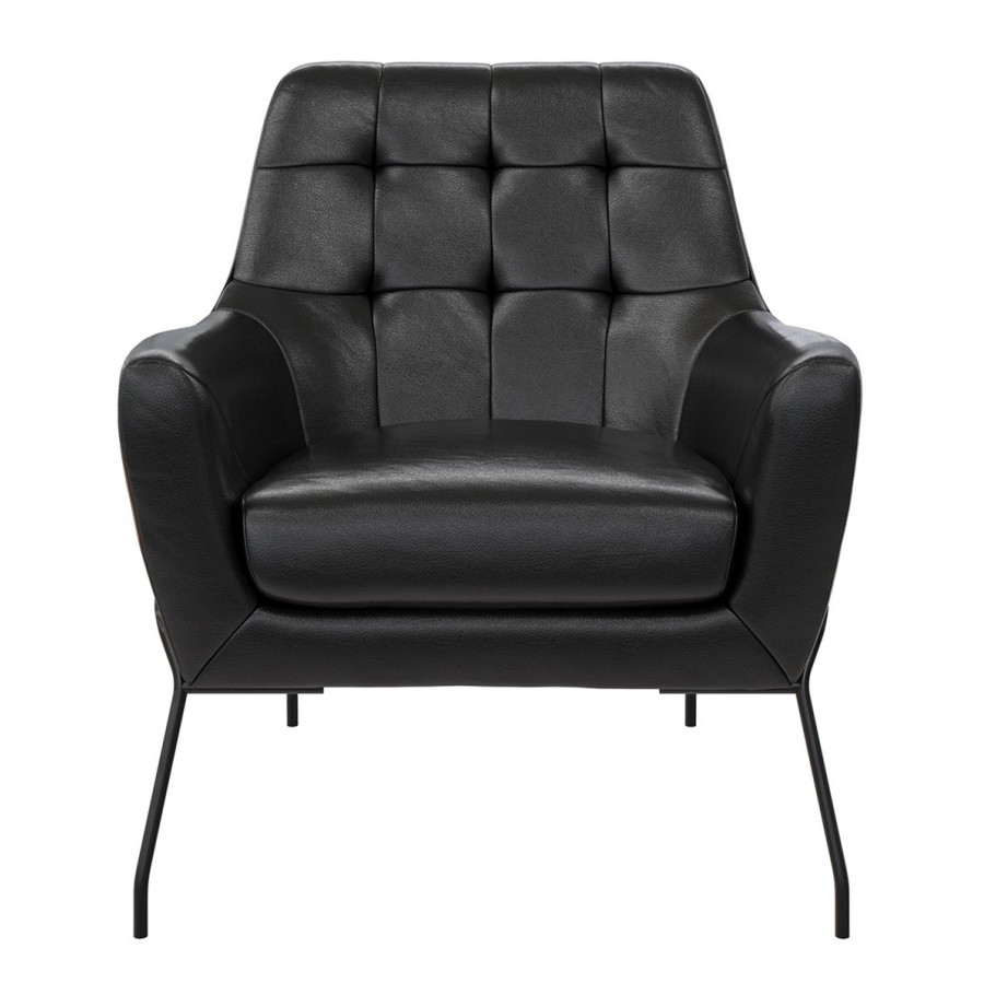 Brayden Accent Black Faux Leather Chair